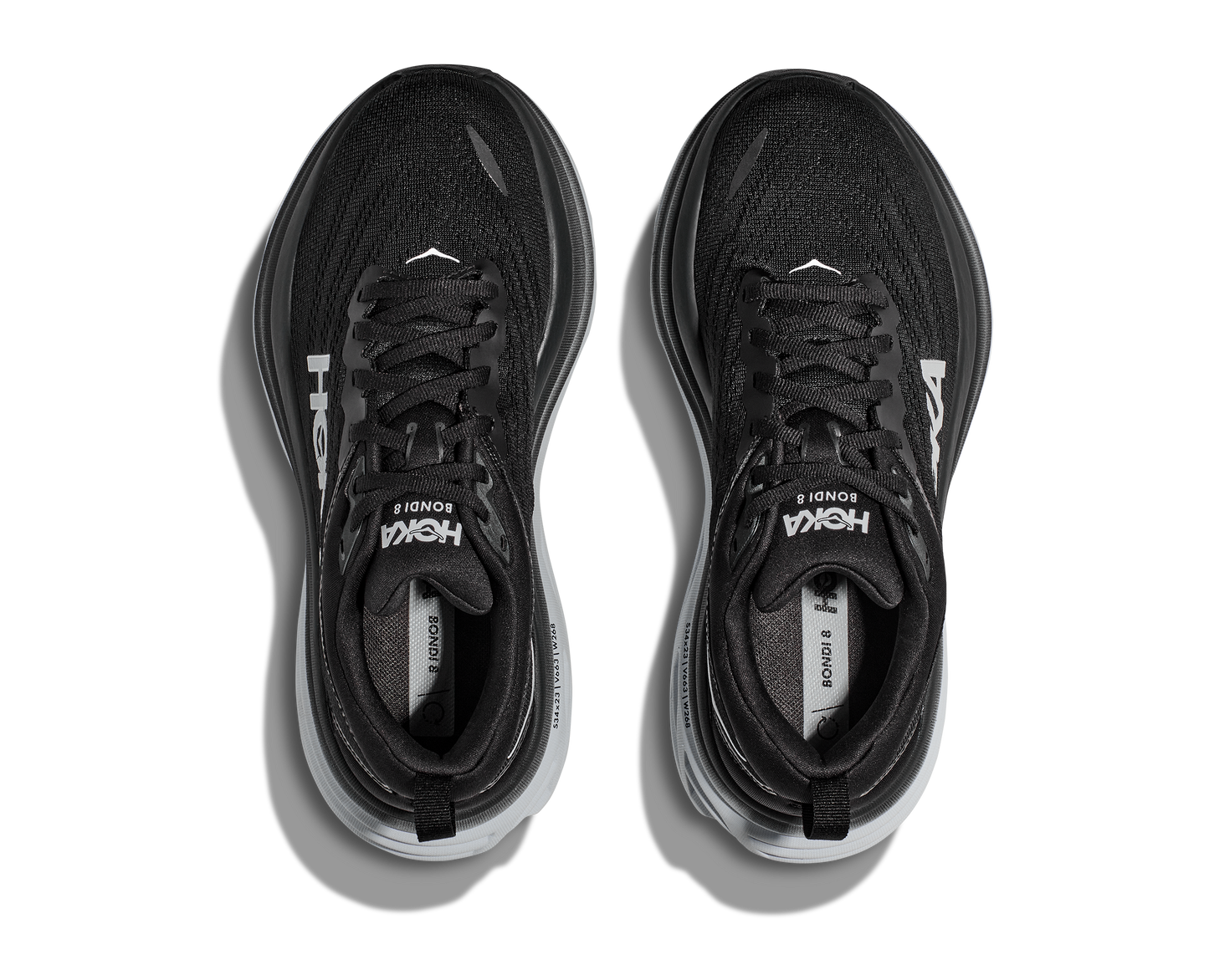  Men's HOKA Bondi 8 (Wide - 2E) - 1127953-BWHT