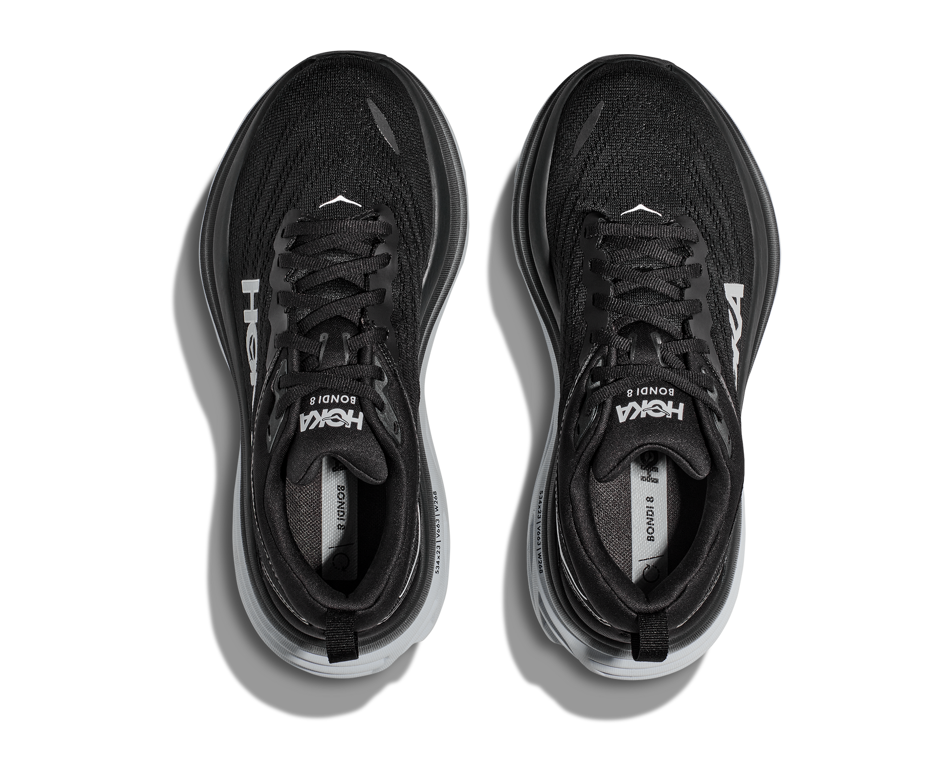  Men's HOKA Bondi 8 (Wide - 2E) - 1127953-BWHT