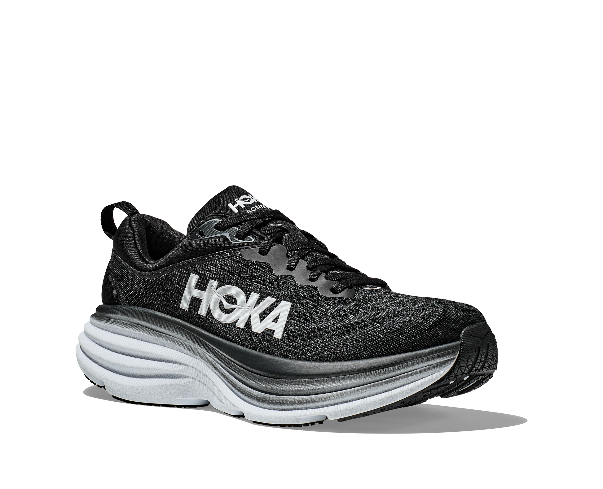  Men's HOKA Bondi 8 (Wide - 2E) - 1127953-BWHT