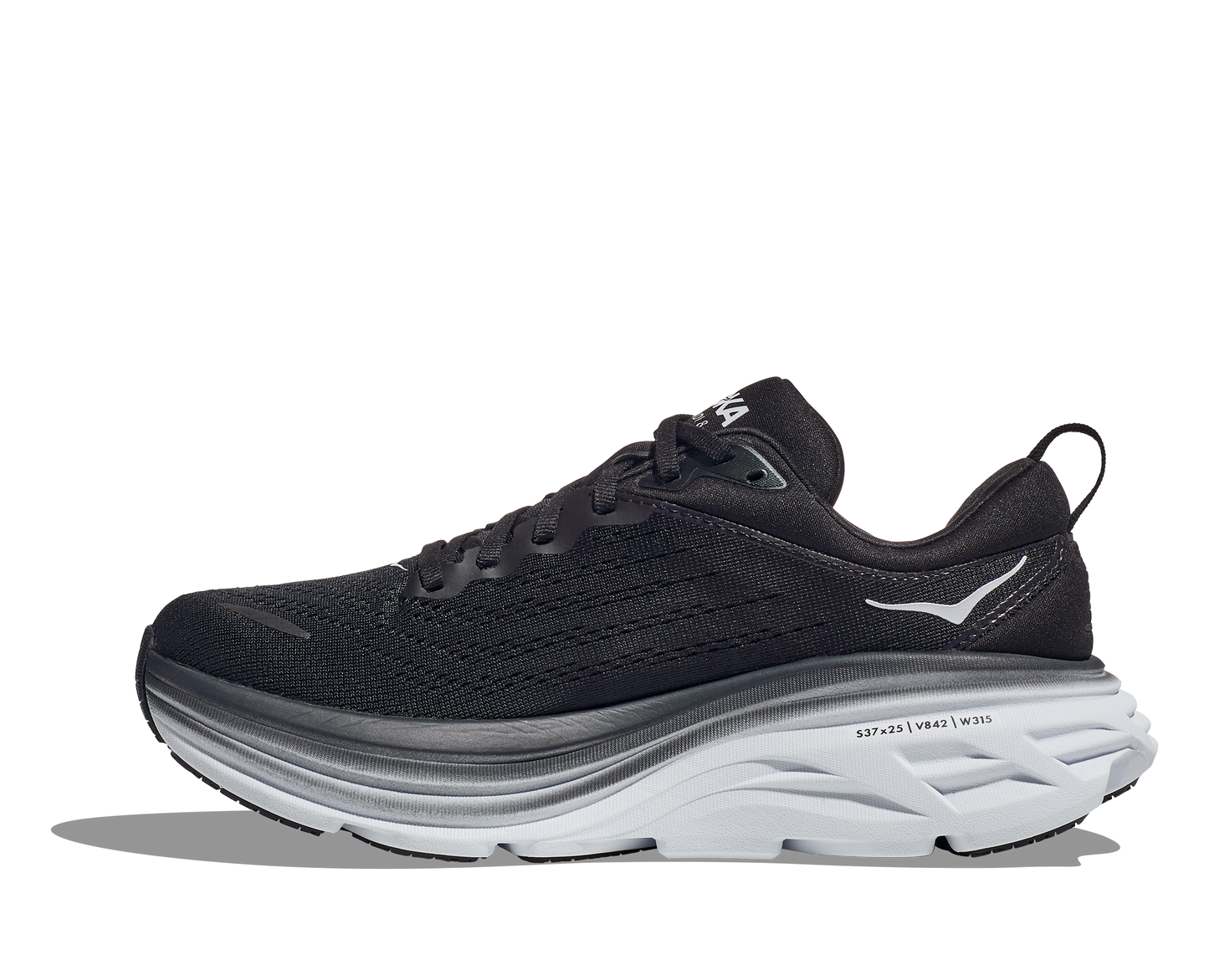 Men's HOKA Bondi 8 (Wide - 2E) - 1127953-BWHT