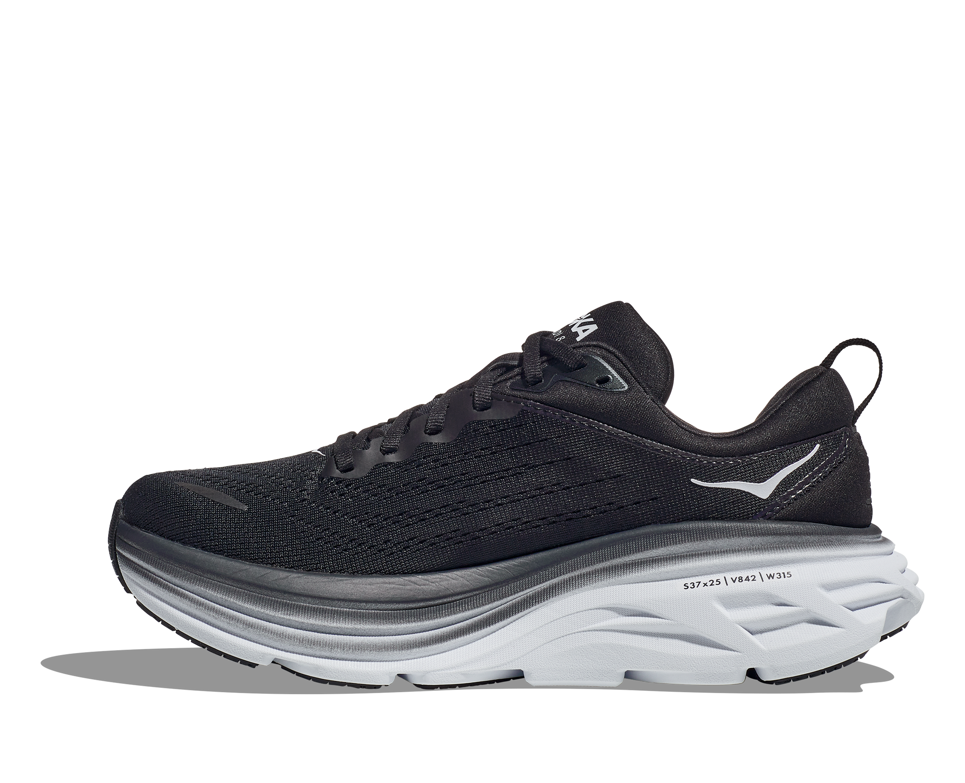  Men's HOKA Bondi 8 (Wide - 2E) - 1127953-BWHT