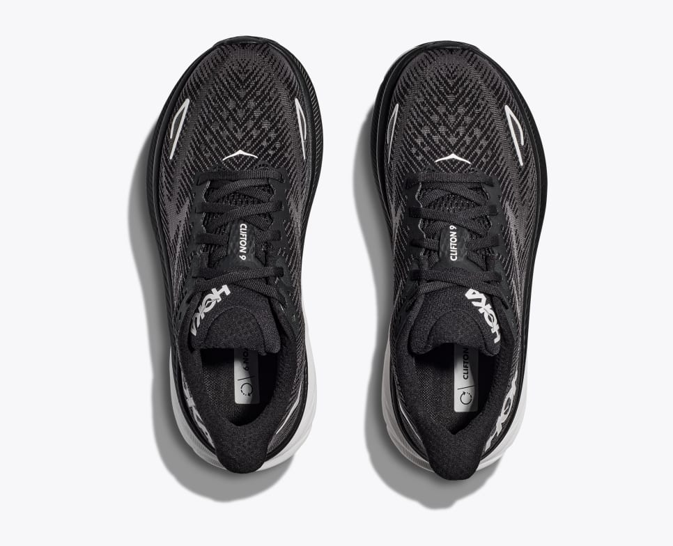  Men's HOKA Clifton 9 (Wide - 2E) - 1132210-BWHT