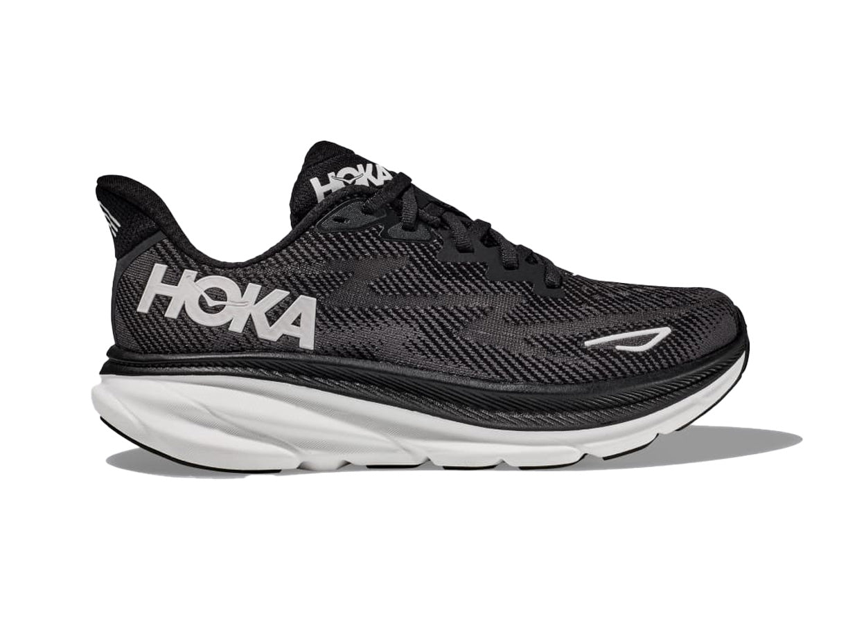 Men's HOKA Clifton 9 (Wide - 2E) - 1132210-BWHT